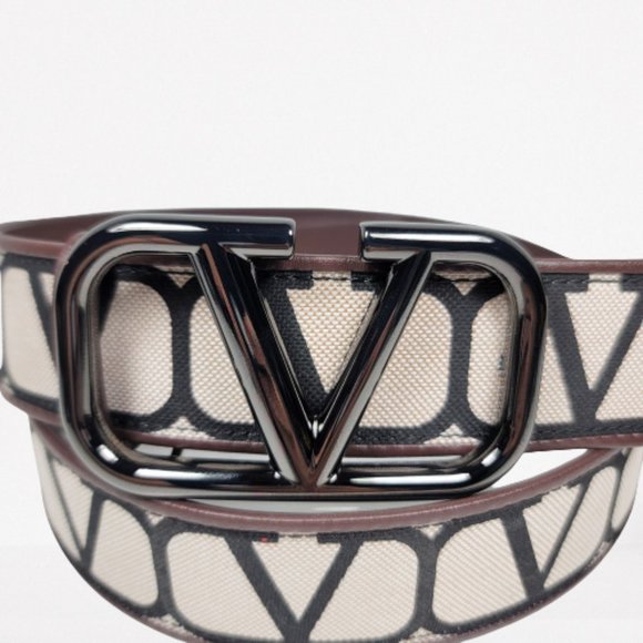 VALENTINO GARAVANI  Toile Iconographie Belt / Size 80/32 - Picture 3 of 7